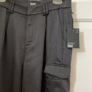 Paige satin Black Cargo Pants size 2